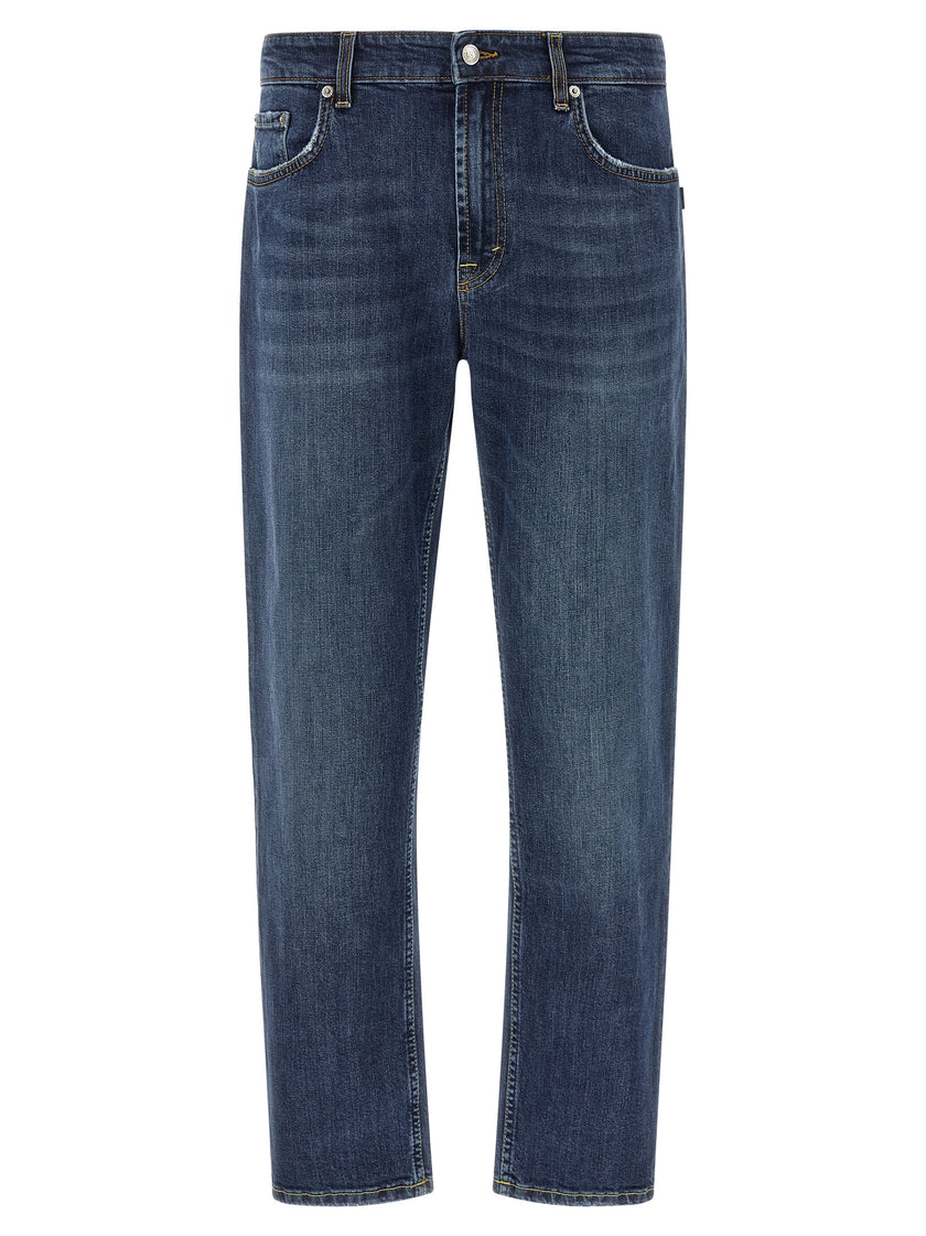 Department 5 Blaue Cropped Jeans aus Baumwolle