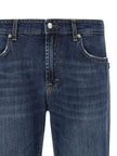 Department 5 Blaue Cropped Jeans aus Baumwolle