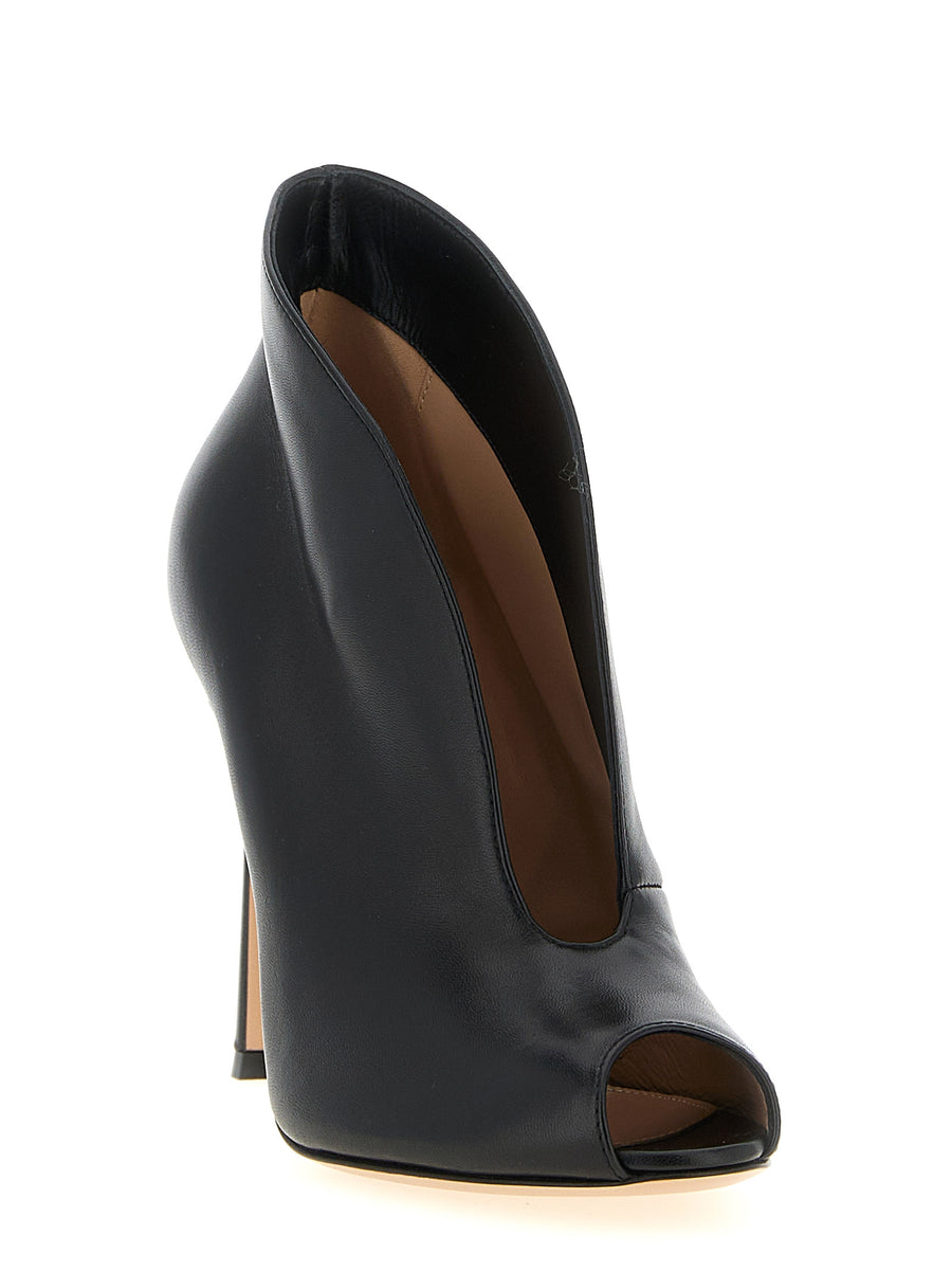 Gianvito Rossi Black Lambskin Ankle Boots
