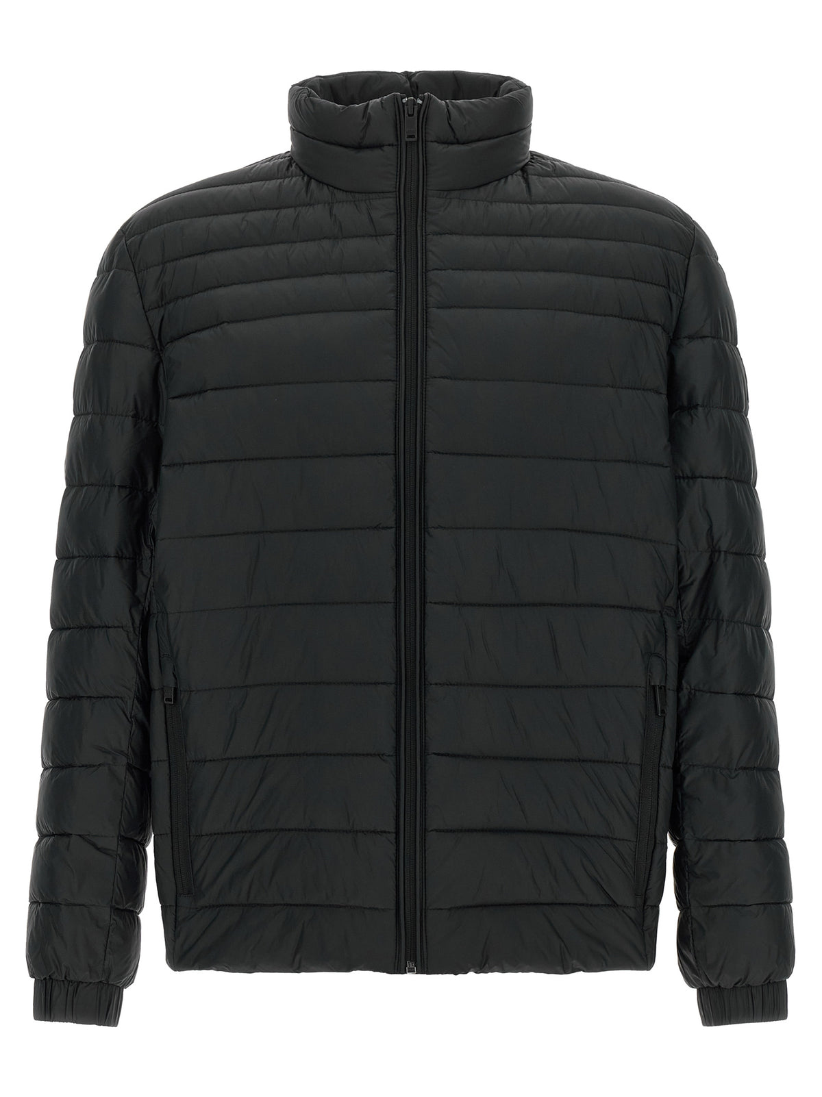 Hugo Boss Full Length Black Jacket in Recycled Polyamide