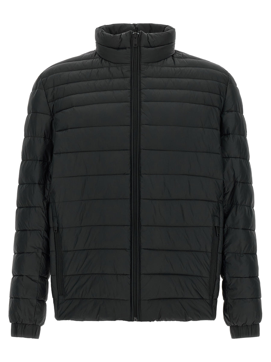 Hugo Boss Full Length Black Jacket in Recycled Polyamide