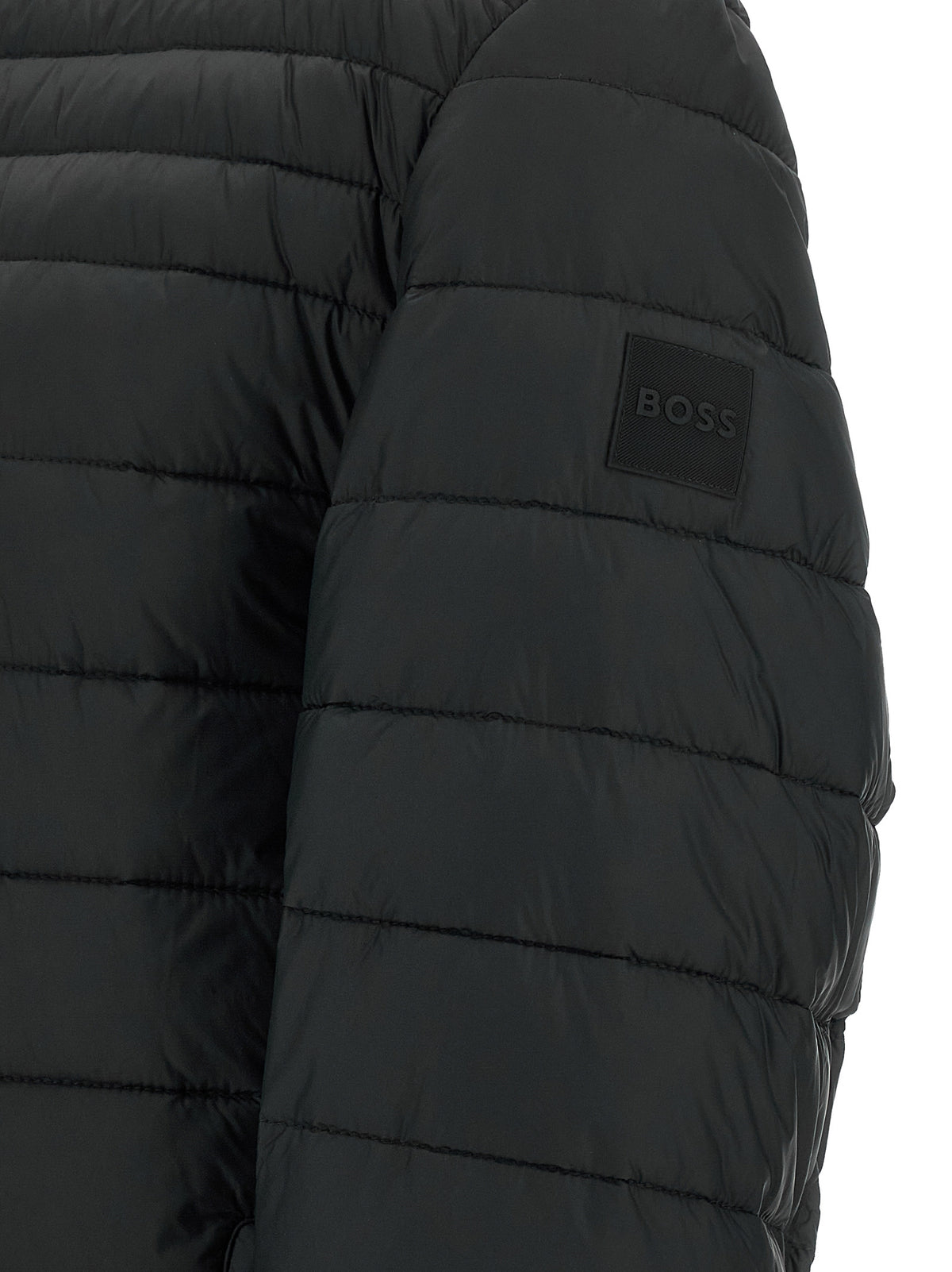 Hugo Boss Full Length Black Jacket in Recycled Polyamide