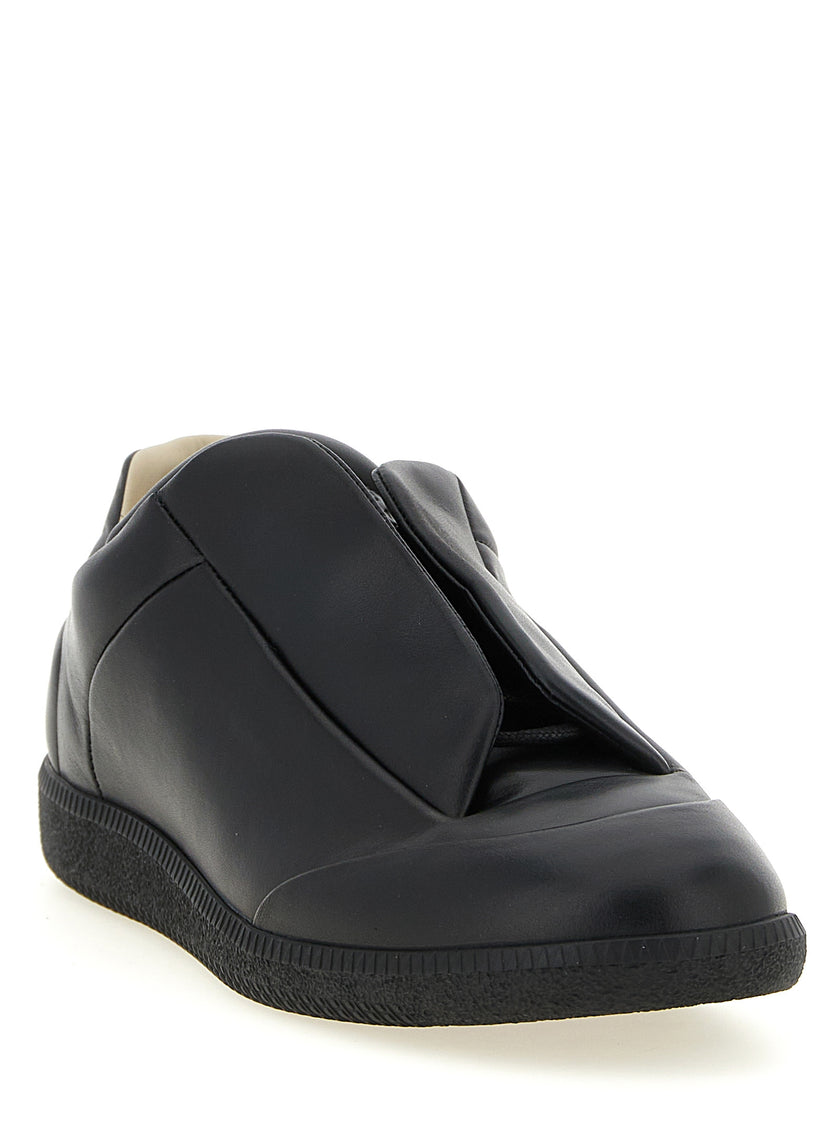 Maison Margiela Schwarze Kalbsleder Low-Top-Sneaker