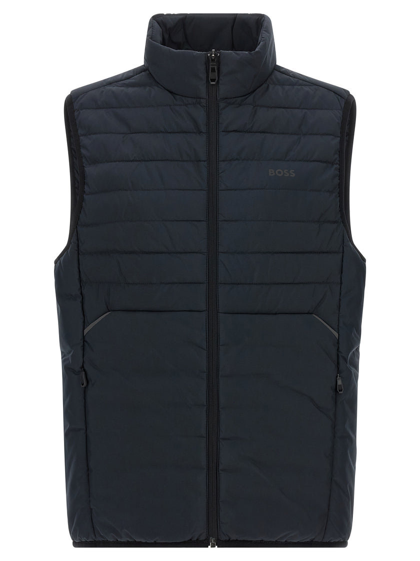 Hugo Boss ärmellose Jacke aus blauem Polyester
