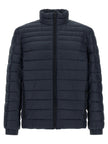 Hugo Boss Blaue Polyamid-Jacke in voller Länge