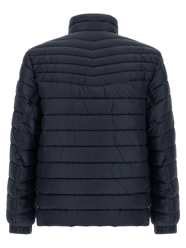 Hugo Boss Blaue Polyamid-Jacke in voller Länge
