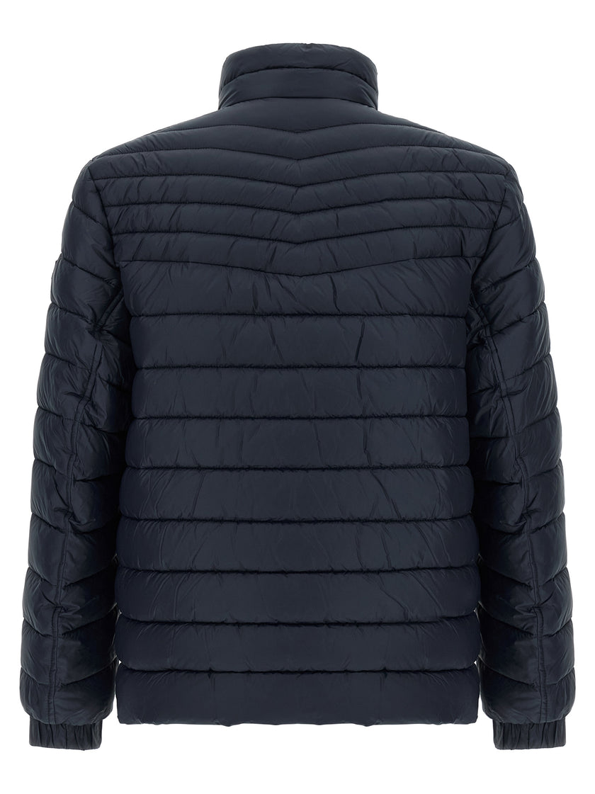 Hugo Boss Blaue Polyamid-Jacke in voller Länge