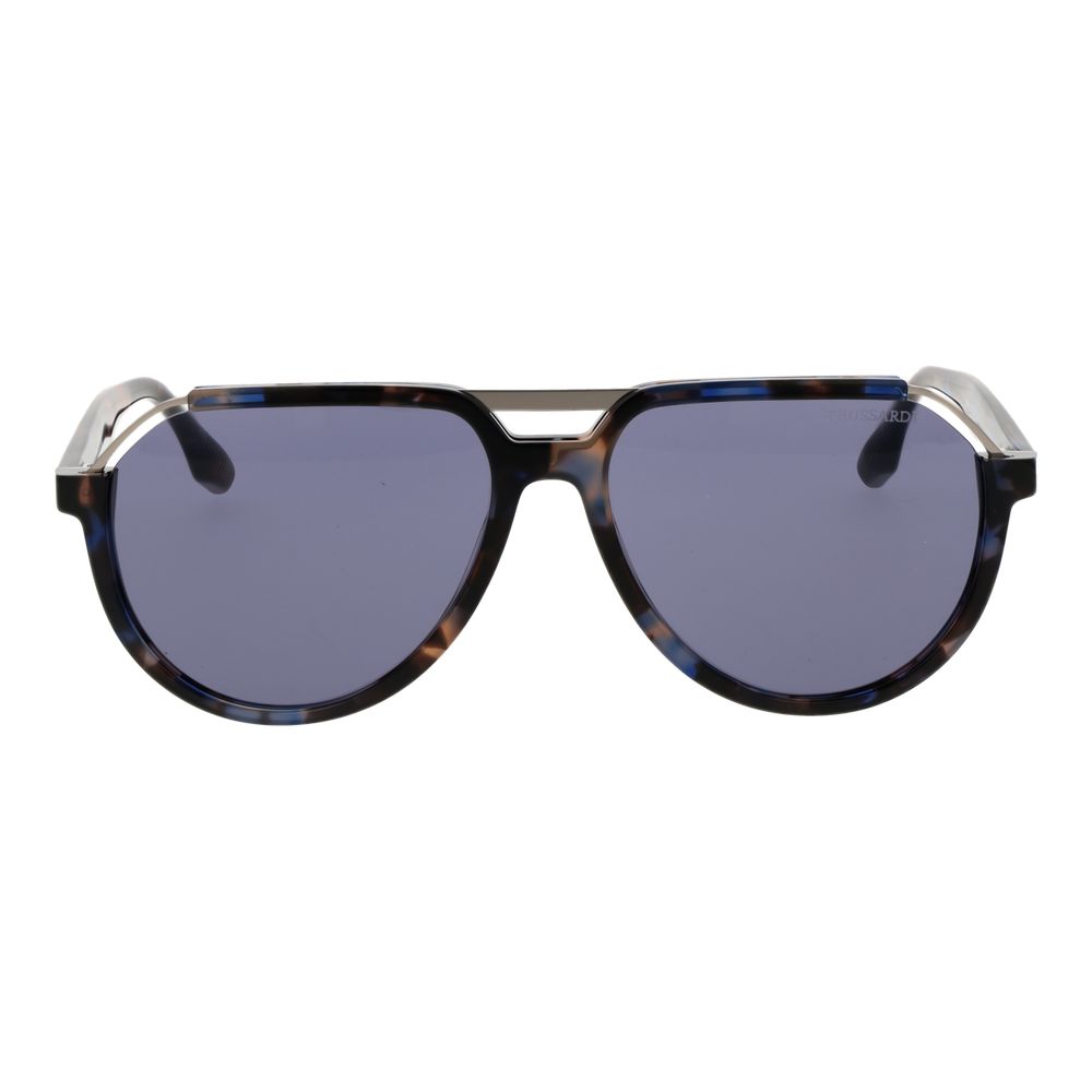 Trussardi sunglasses in brown acetate & stainless steel