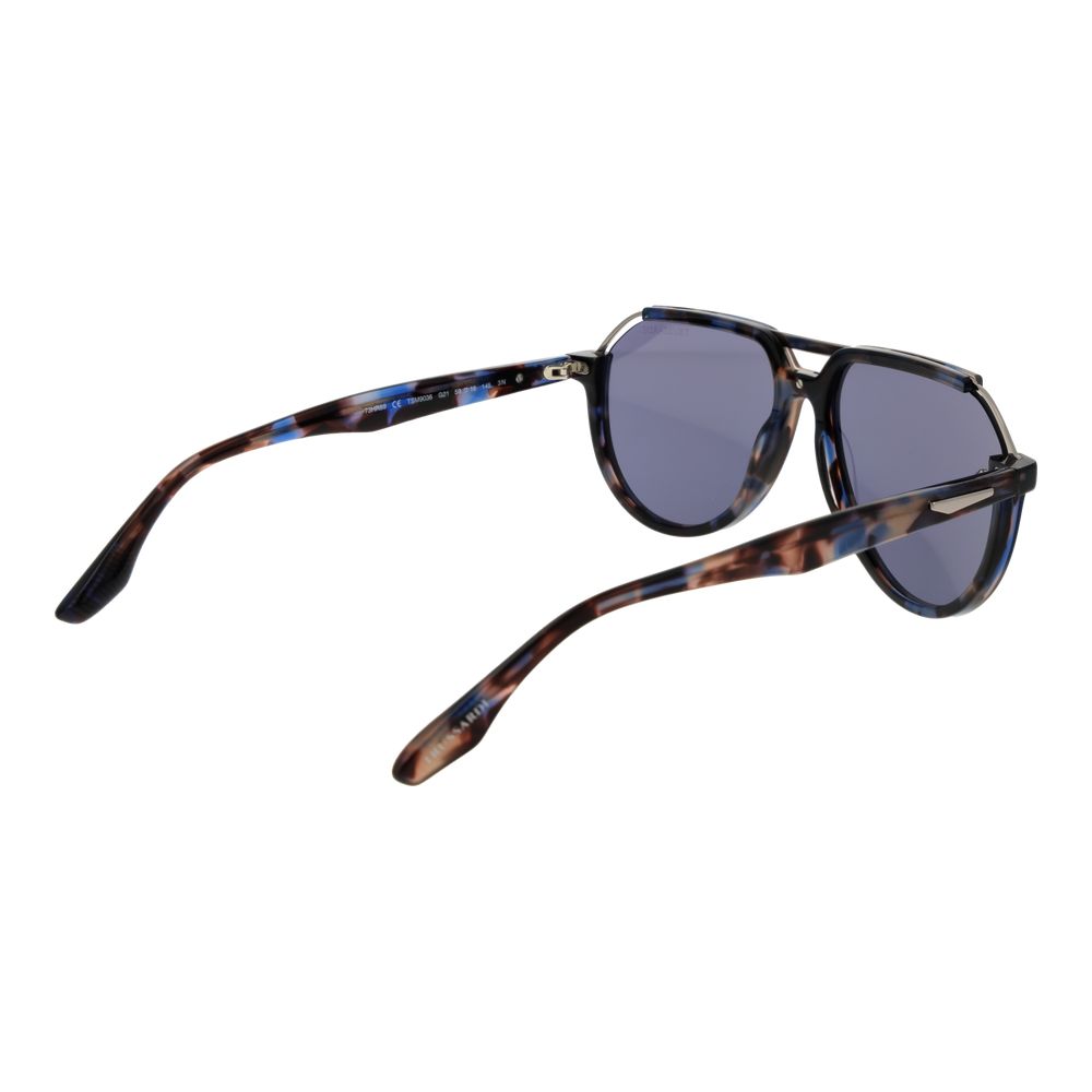 Trussardi sunglasses in brown acetate & stainless steel