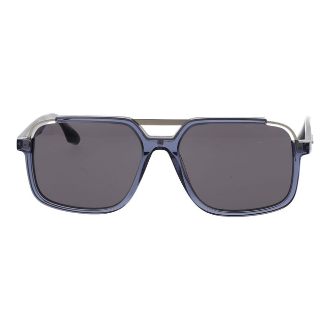 Trussardi Sonnenbrille aus blauem Azetat & Edelstahl