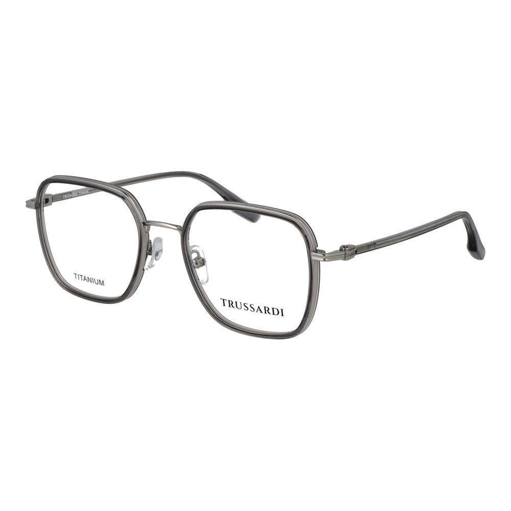 Trussardi Graue Titan-Brillenfassung