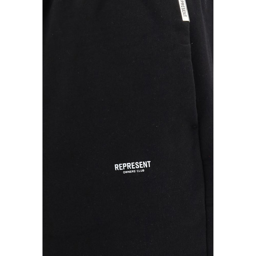 Represent Schwarze Baumwoll-Sporthose