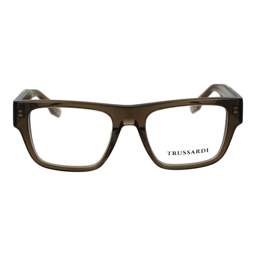 Trussardi Olivfarbene Brille (Acetat-Gestelle)
