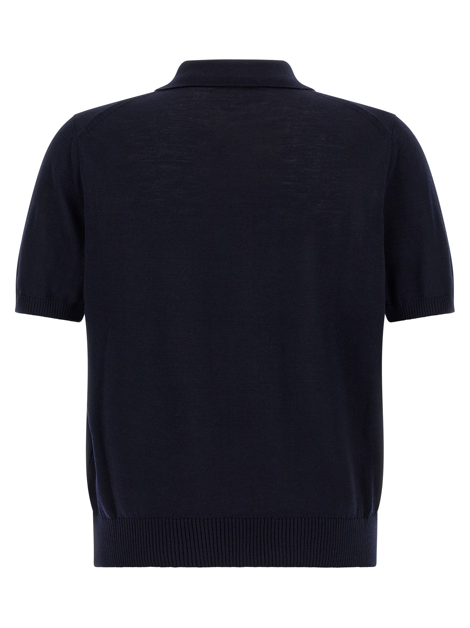 Hugo Boss blaues Polohemd aus reiner Schurwolle