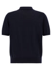 Hugo Boss blaues Polohemd aus reiner Schurwolle