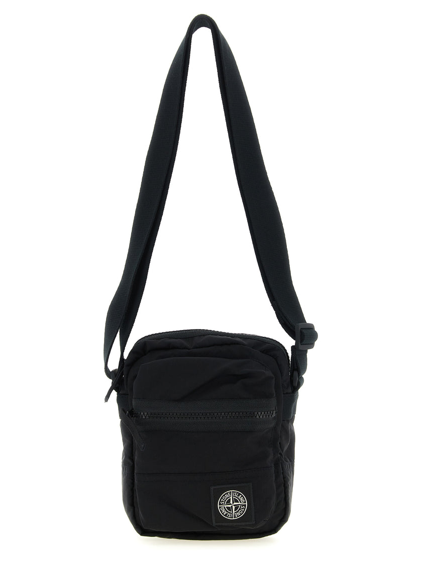 Stone Island schwarze Polyamid-Umhängetasche