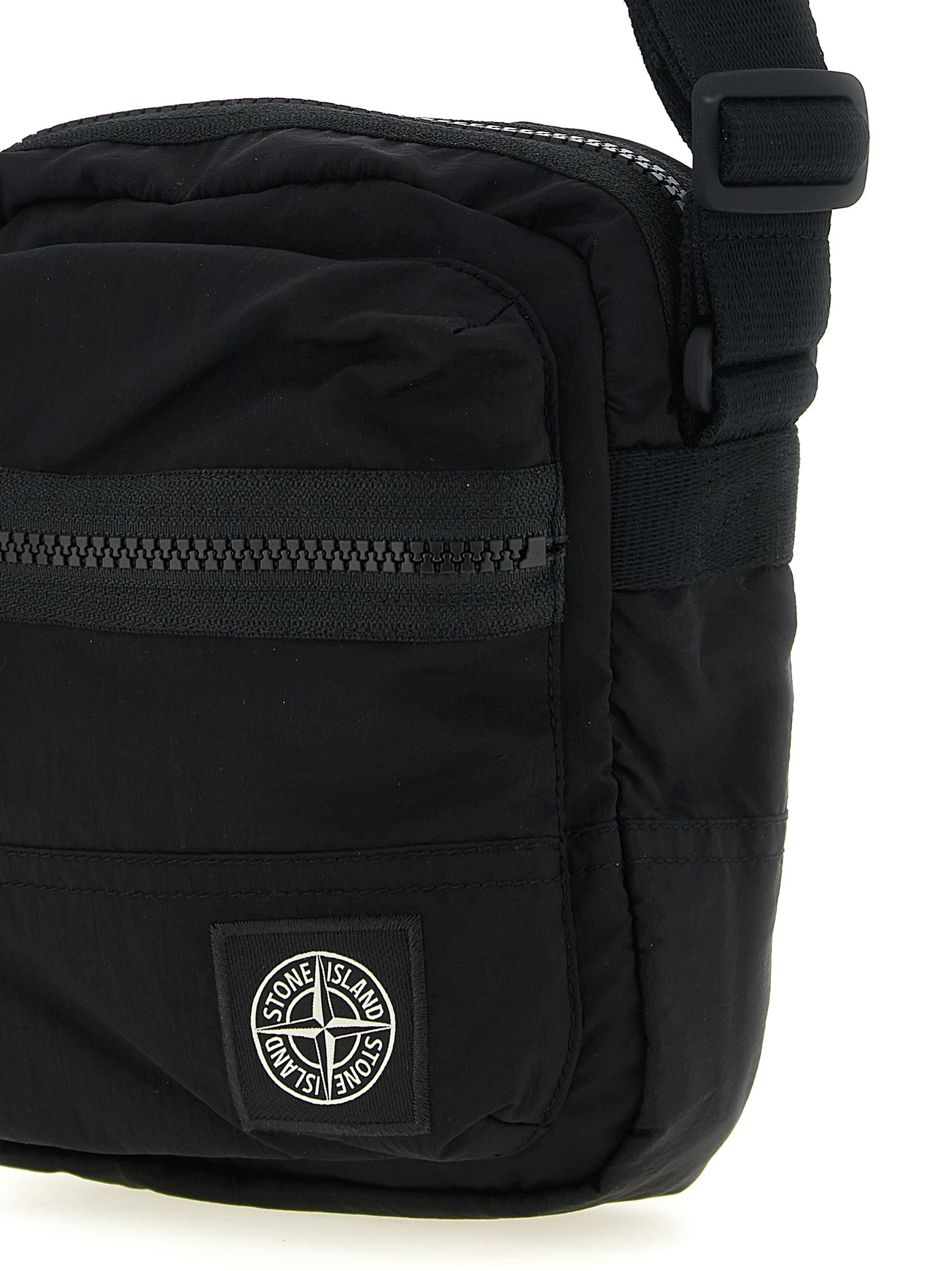 Stone Island schwarze Polyamid-Umhängetasche