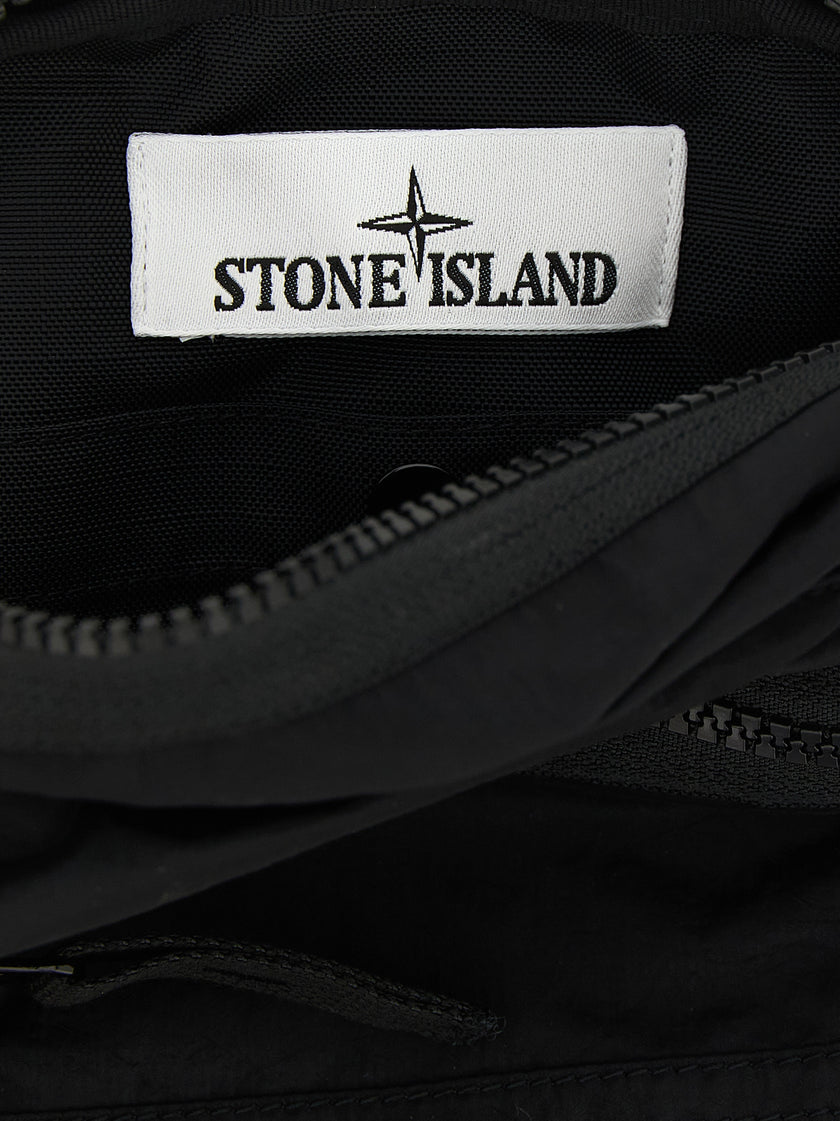 Stone Island schwarze Polyamid-Umhängetasche