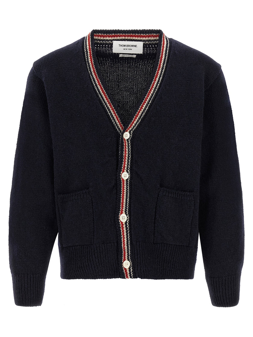 Thom Browne Blauer Wollcardigan
