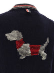 Thom Browne Blauer Wollcardigan