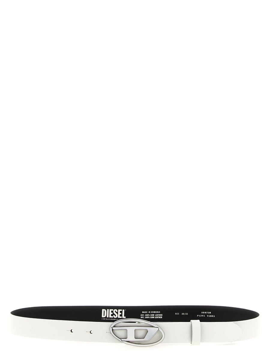 Diesel White Leather Belt Regular