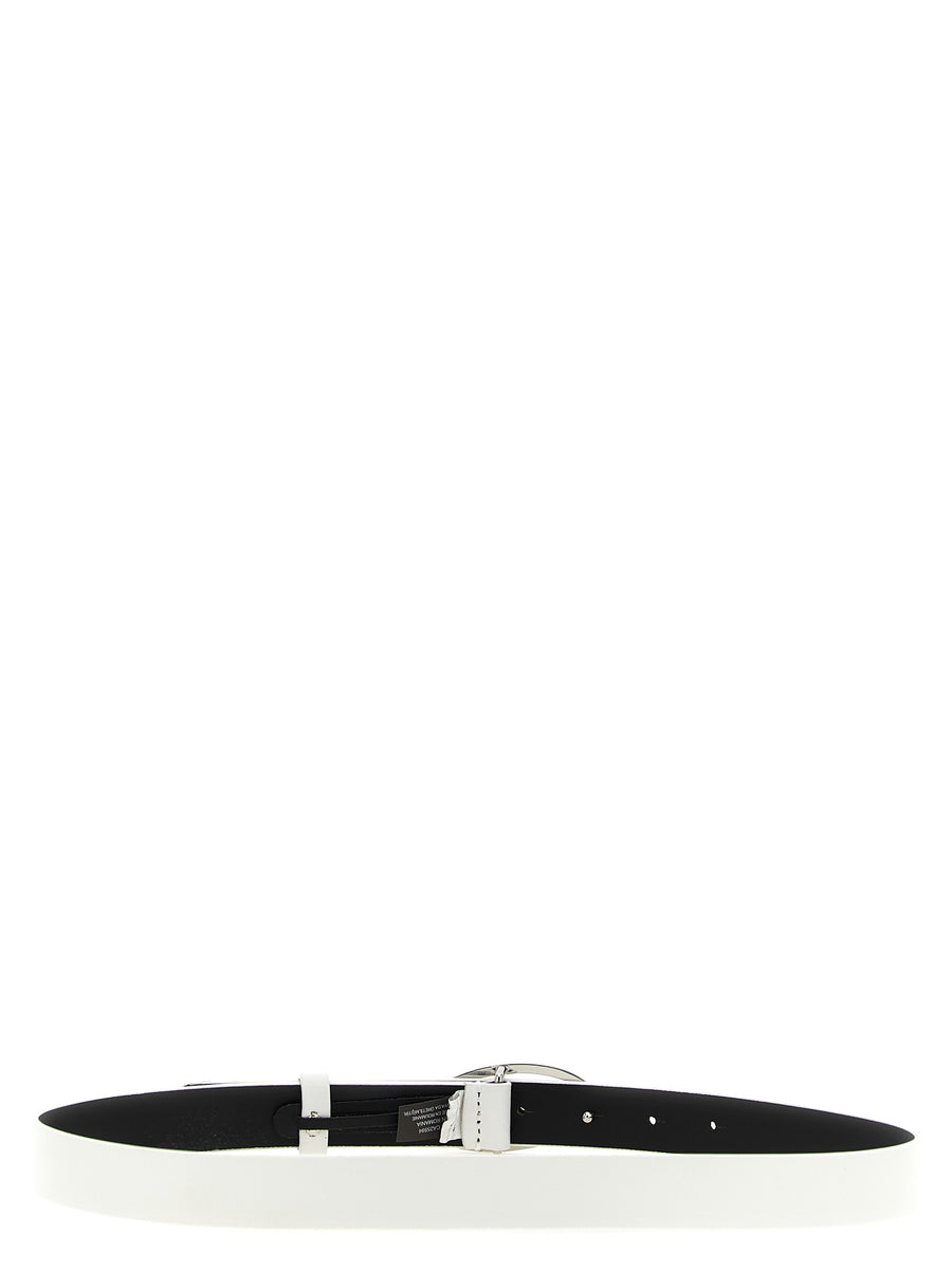 Diesel White Leather Belt Regular