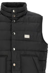Dolce & Gabbana Schwarze ärmellose Jacke aus Polyester