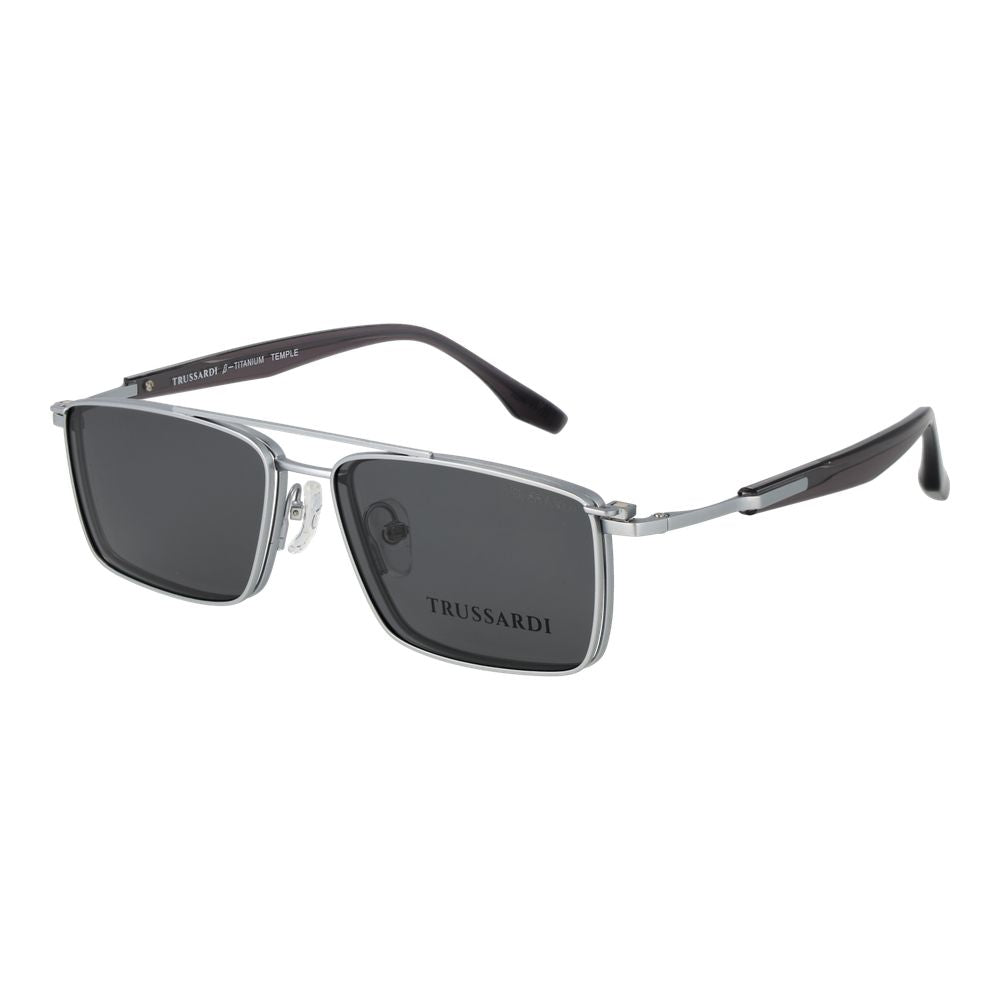 Trussardi-Brille aus Titan in Silber (Fassung)
