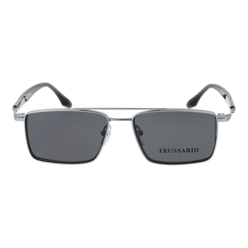 Trussardi-Brille aus Titan in Silber (Fassung)