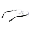 Trussardi Silver Stainless Steel Eyeglass Frames
