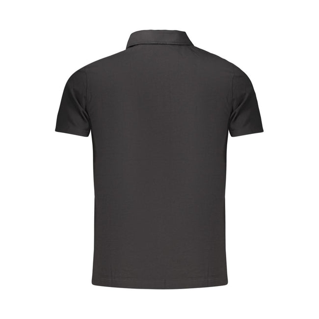 Guess Jeans Schwarzes Baumwoll-Poloshirt für Herren