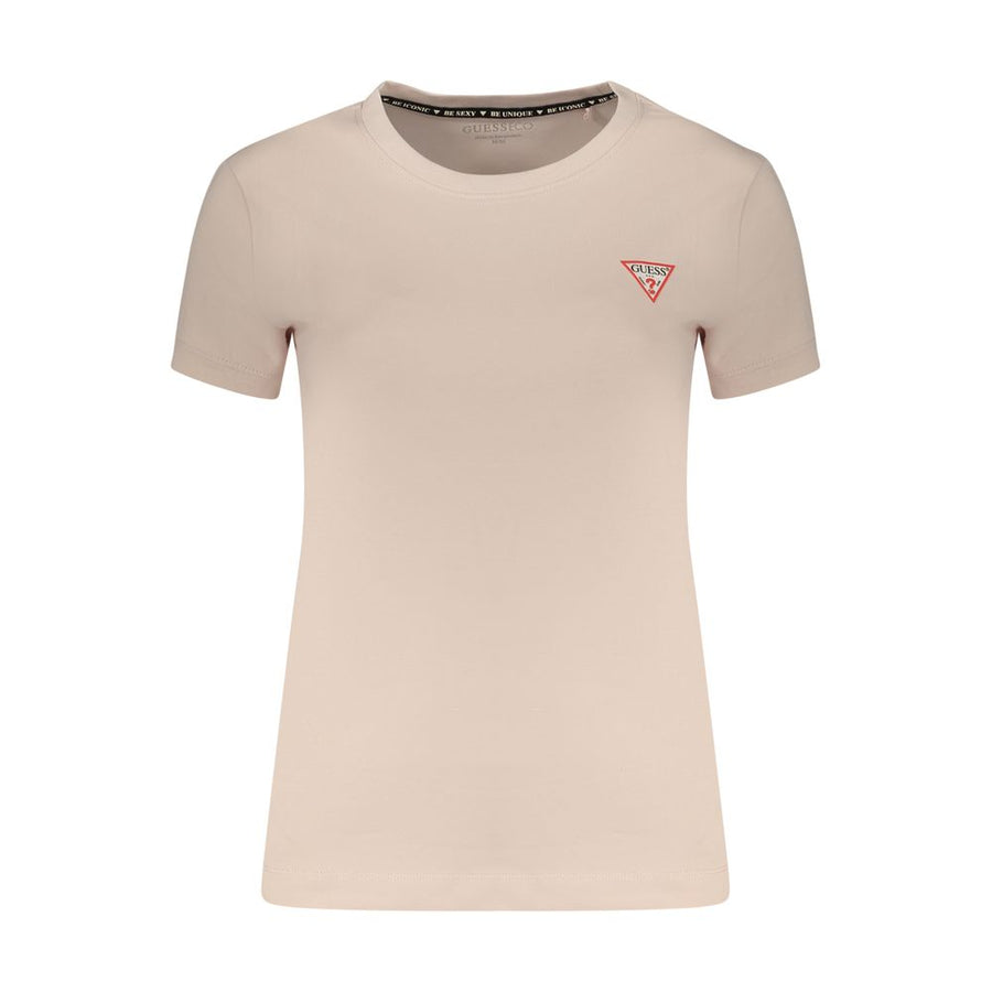 Guess Jeans Pinkes Baumwoll-T-Shirt für Damen