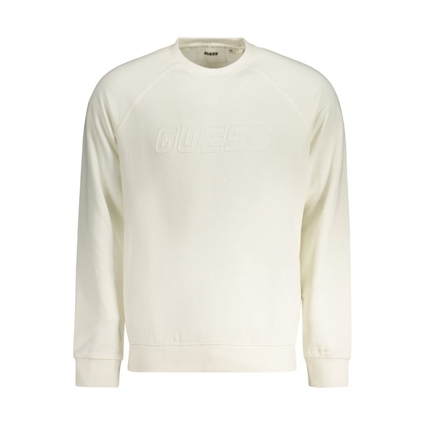 Guess Jeans Weißes Herren-Sweatshirt aus Baumwolle