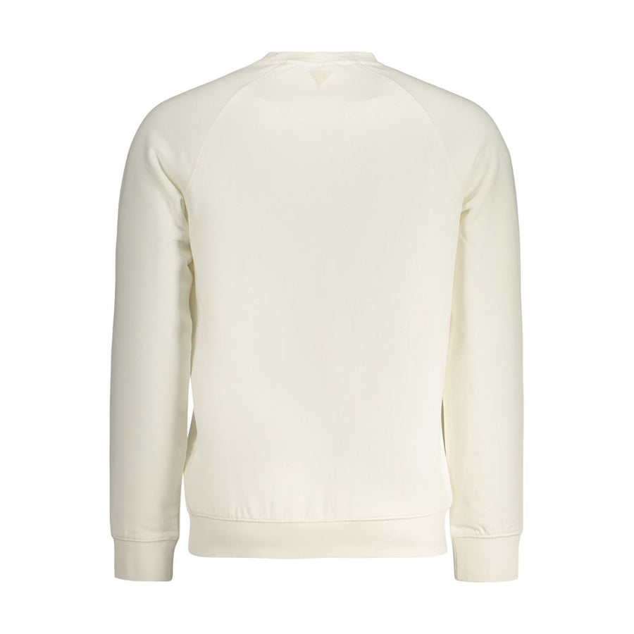 Guess Jeans Men's White Cotton Sweatshirt