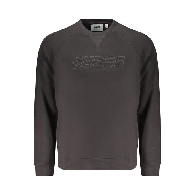 Guess Jeans Schwarzer Baumwoll-Sweatshirt