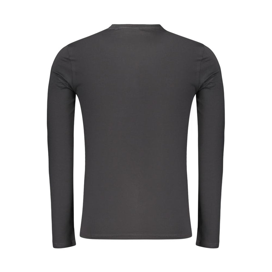 Guess Jeans Schwarzes Baumwoll-T-Shirt für Herren