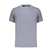 Guess Jeans blaues Baumwoll-T-Shirt für Herren mit Logo und Rundhalsausschnitt