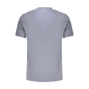 Guess Jeans blaues Baumwoll-T-Shirt für Herren mit kontrastierenden Details und Logo