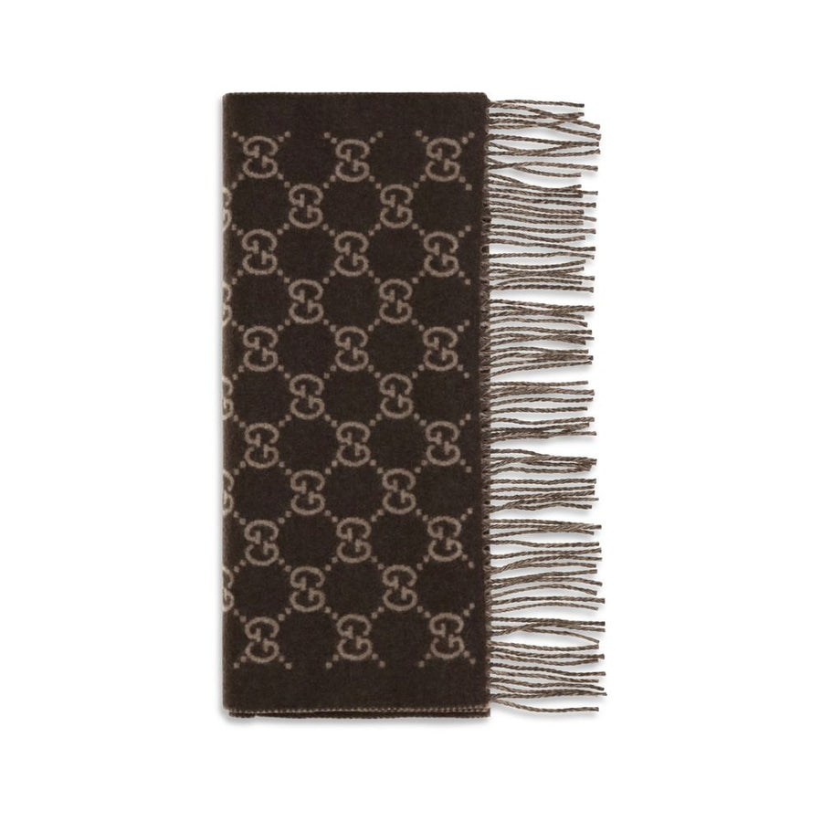 Gucci Brown Cashmere Scarf