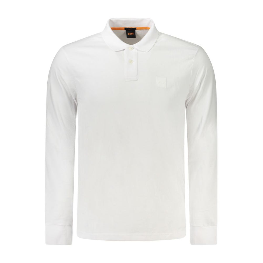 Hugo Boss Men's Bianco Cotton Polo Shirt