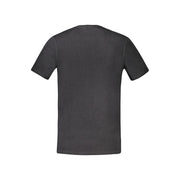 Hugo Boss schwarzes Baumwoll-T-Shirt für Herren mit Logo und Rundhals in Nero