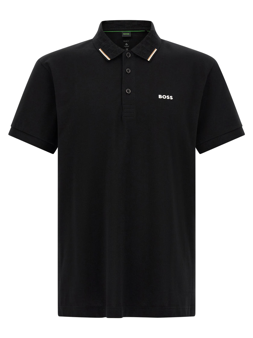 Hugo Boss Schwarzes Baumwoll-Poloshirt