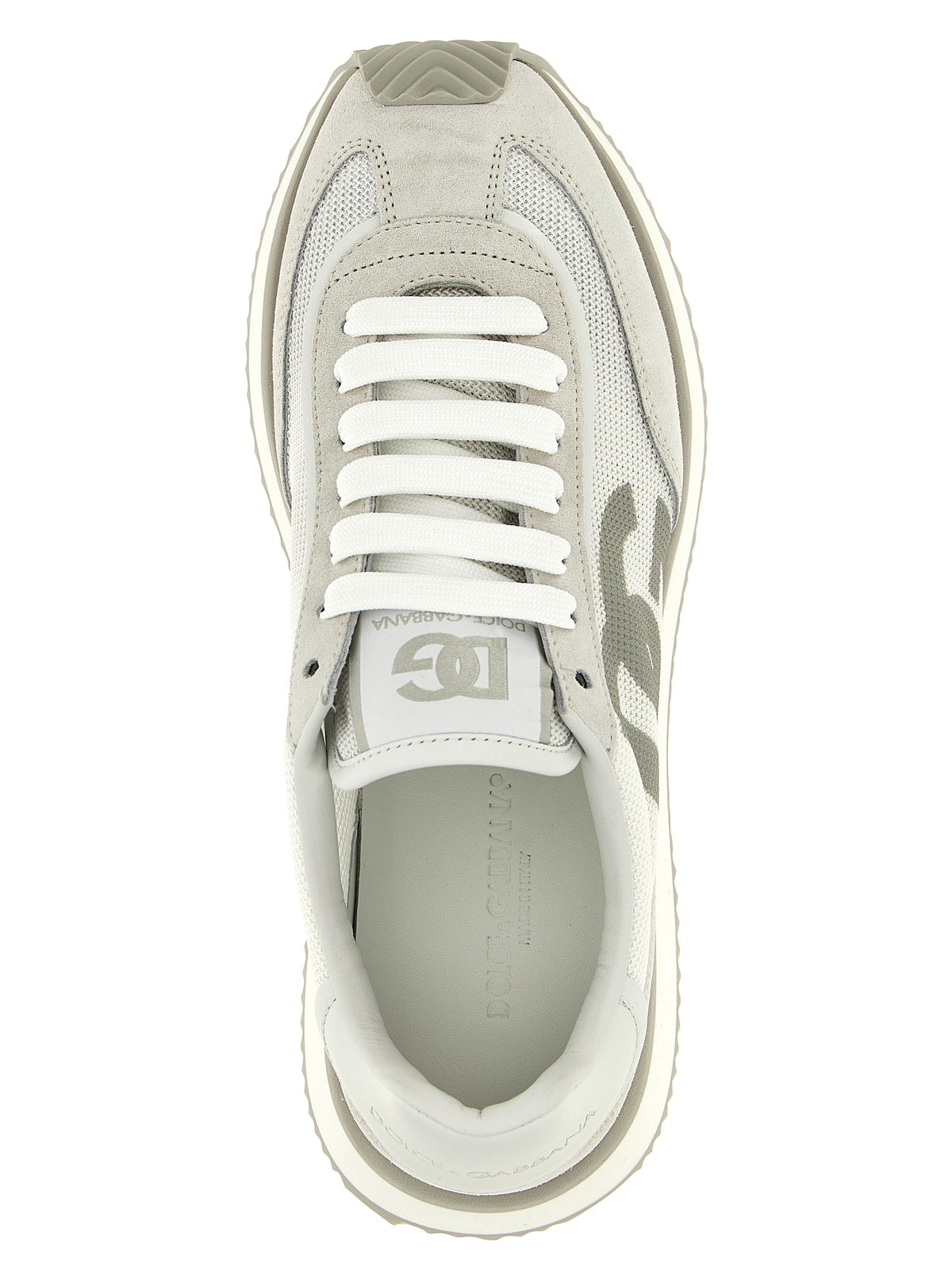 Dolce & Gabbana Grey Calfskin Low-Top Sneakers