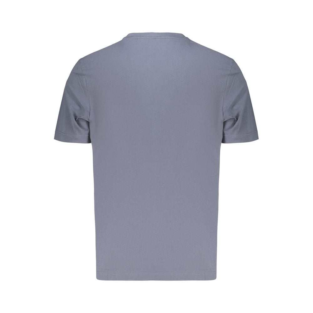 Hugo Boss Baumwoll-T-Shirt in Blau mit Rundhalsausschnitt und Logo-Applikation aus Bio-Baumwolle und Elasthan