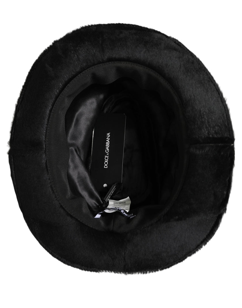 Dolce & Gabbana Herren Schwarzer Klassischer Fedora Hut mit breiter Krempe Capello