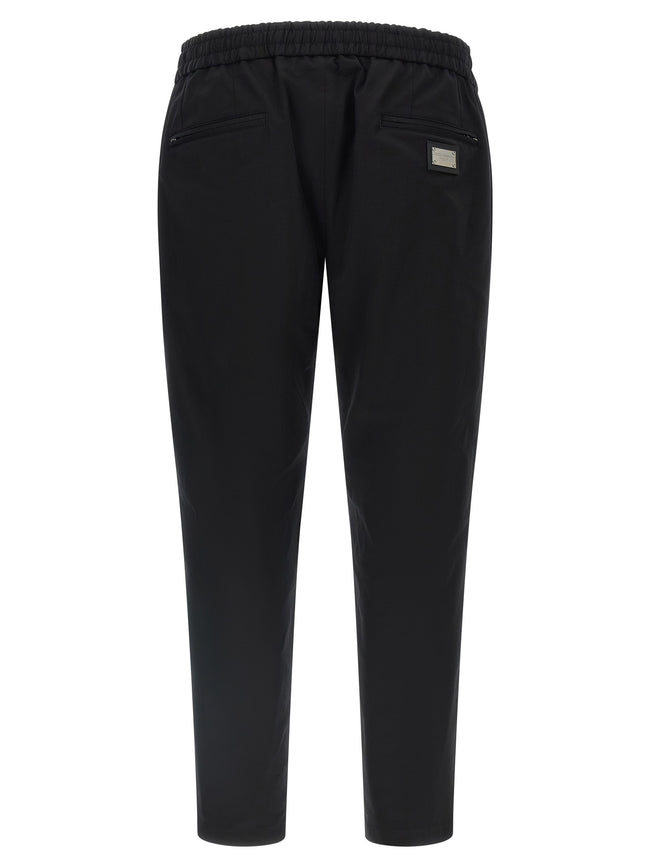 Dolce & Gabbana Schwarze Baumwoll-Freizeithose