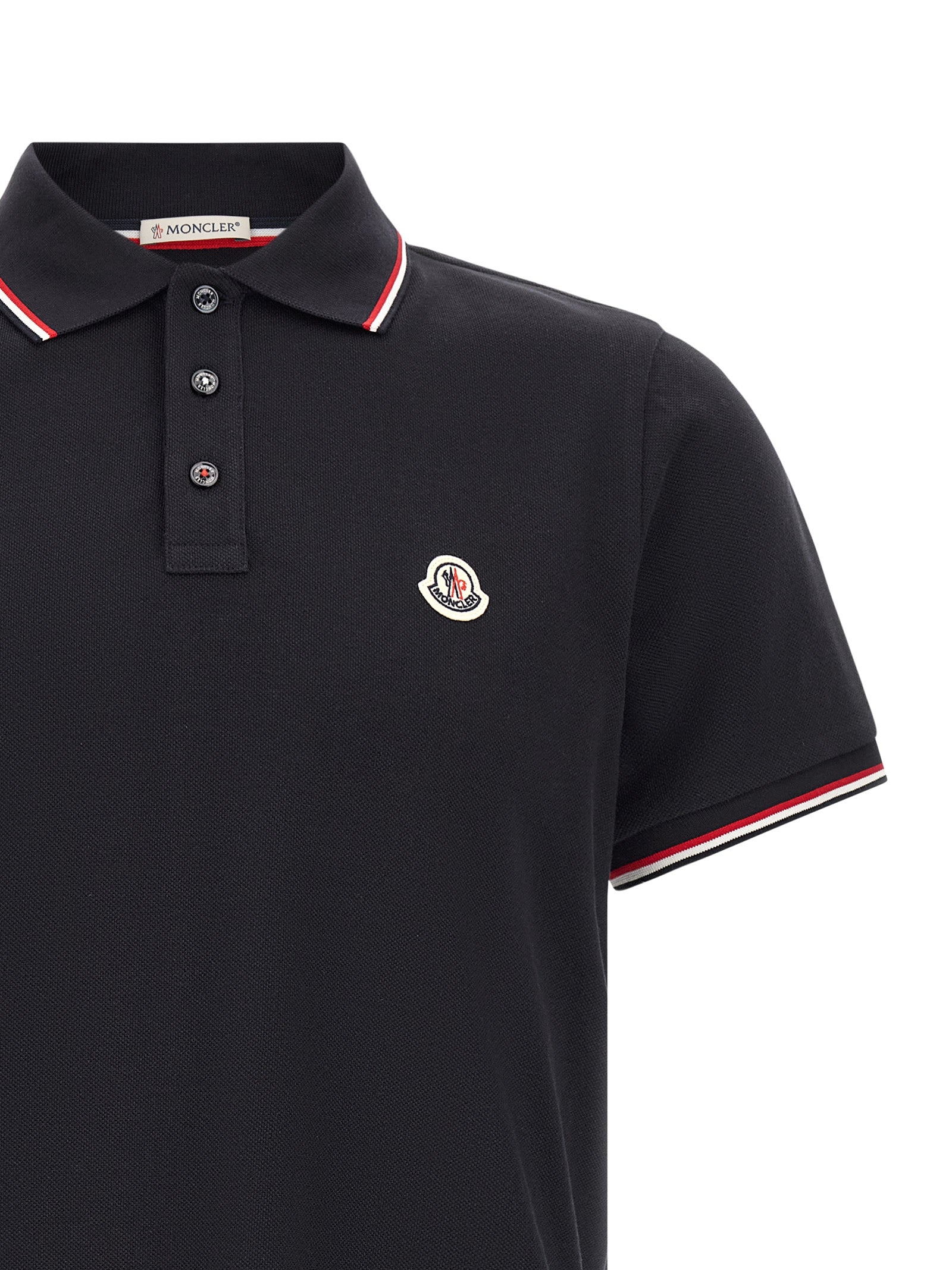 Moncler Blaues Baumwoll-Polohemd
