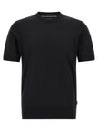 Hugo Boss Schwarzes T-Shirt aus reiner Schurwolle