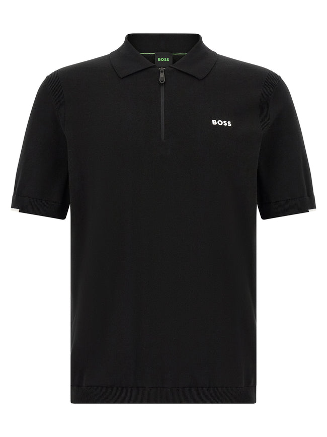 Hugo Boss Schwarzes Baumwoll-Poloshirt