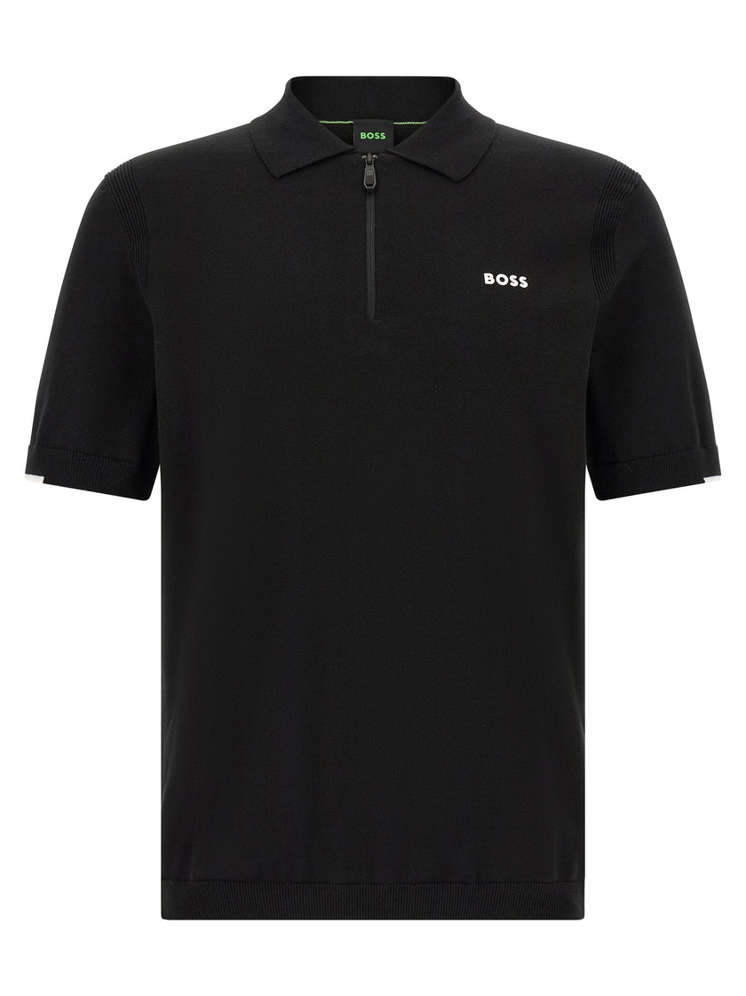 Hugo Boss Schwarzes Baumwoll-Poloshirt